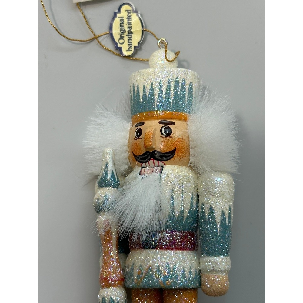 Kat'he Wohlfahrt German Nutcracker Ornament Handpainted Glittery Winter Soldier - Picture 9 of 9